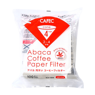 抽出器具 アバカ円すいコーヒーフィルター Abaca Coffee Paper Filter / 2~4杯用 [100枚]-株式会社ディーシーエス