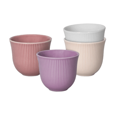 コーヒーカップ Embossed Tasting Cup (Mauve Morn) /250ml [4色セット]-株式会社ディーシーエス