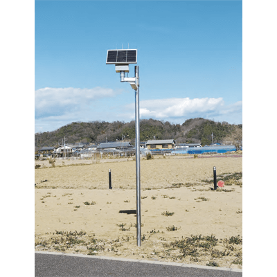 既存の丸ポールに取り付け型 ソーラーLED外灯 YLF-24LMP-株式会社エール特許