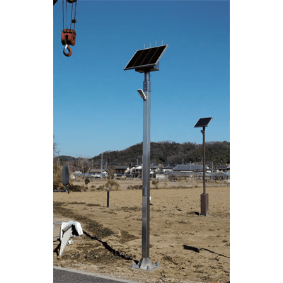 スマホ充電USB充電ポート付き (2口) ソーラーLED外灯 YLF-24LUSB-株式会社エール特許