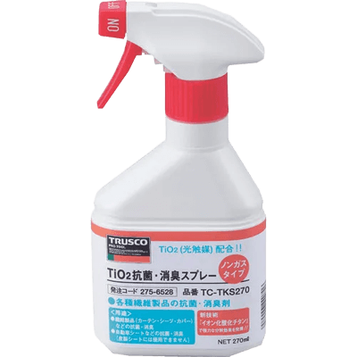 光触媒TiO2抗菌・消臭スプレー ノンガスタイプ 270ml TC-TKS270-宇都宮機工株式会社