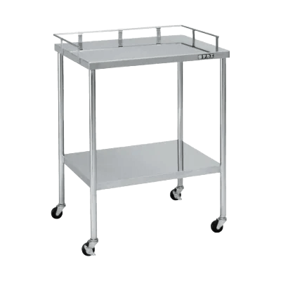 物流用品 ステンレスCSワゴン (3方コボレ止め付・SUS304)-宇都宮機工株式会社