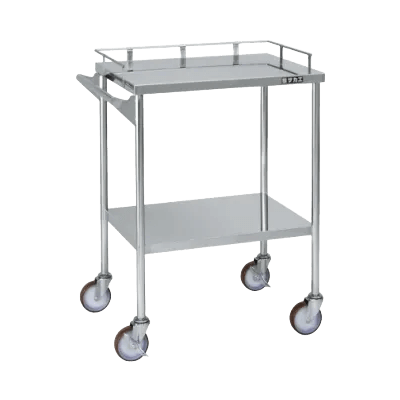物流用品 ステンレスCSワゴン (3方コボレ止め・取手付・SUS304) CSF-D3SUT-宇都宮機工株式会社