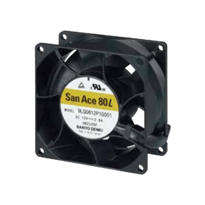 長寿命ファン 80×38mm厚 PWM コントロール・パルスセンサ付 San Ace 80L 9LGタイプ-共栄通信工業株式会社