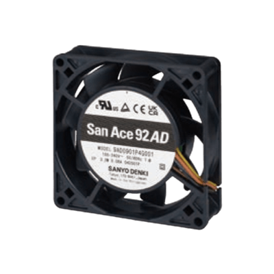 ACDC ファン 92×25mm厚 センサなし、リブ付 San Ace 92AD 9ADタイプ-共栄通信工業株式会社