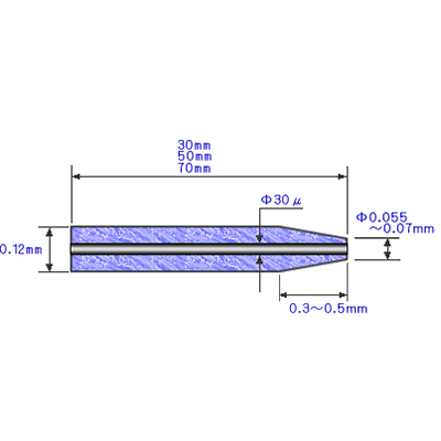 ナノ・エレクトロスプレー化用エミッター μMetalTip マイクロメタルチップ-栄商金属株式会社