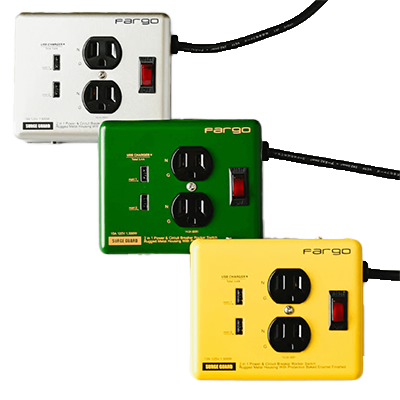 スチールタップ AC2個口 USB 3.4A 1.8m / 電源タップ・延長コード-株式会社エフマシン