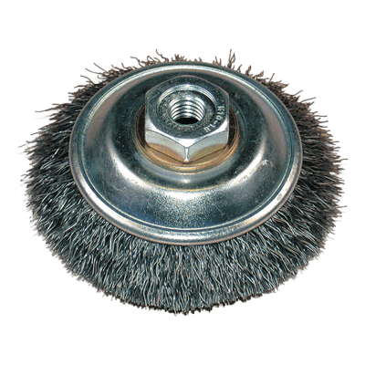 ディスクグラインダー用研磨材 カップブラシシリーズ 鋼線ベベルブラシ Eタイプ-柳瀬株式会社