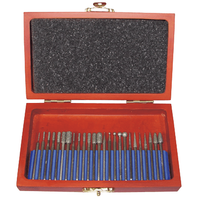 ストレートグラインダー用 (軸付) 研磨材 電着ダイヤモンドバー Aキット-柳瀬株式会社