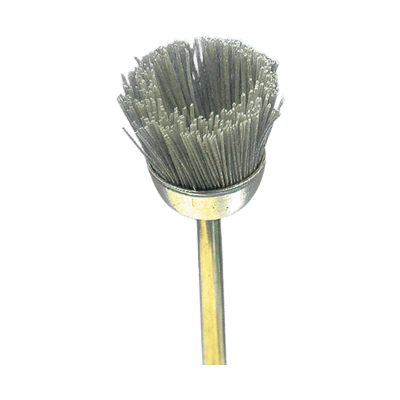 ストレートグラインダー用 (軸付) 研磨材 ミニチュアブラシ 精密ブラシ・ダイヤ砥粒入りユニロン カップ型-柳瀬株式会社