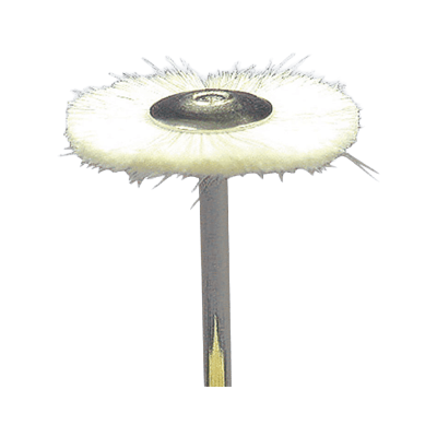 ストレートグラインダー用 (軸付) 研磨材 ミニチュアブラシ 精密ブラシ・白毛 (ソフト) ホイール型-柳瀬株式会社