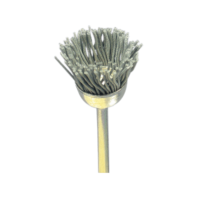 ストレートグラインダー用 (軸付) 研磨材 ミニチュアブラシ 精密ブラシ・砥粒入りユニロン カップ型-柳瀬株式会社