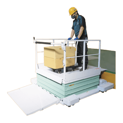 移動式段差解消用シザーリフト 移動式段差らく〜だ-株式会社メイキコウ