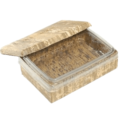 食品容器 ハイブリッド容器 竹皮プレス 貼 2段 TPM-6H-2D-株式会社松本