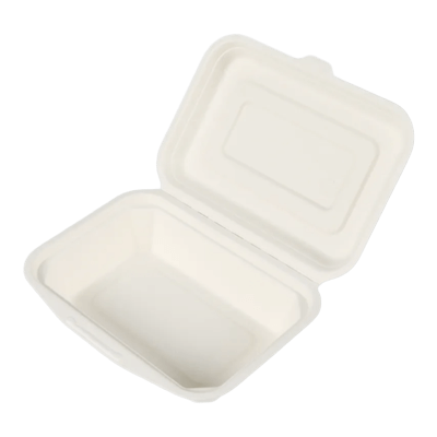 450ml 環境に優しい生分解性食品包装サトウキビバガスパルプクラムシェル B450-GeoTegrityInternational