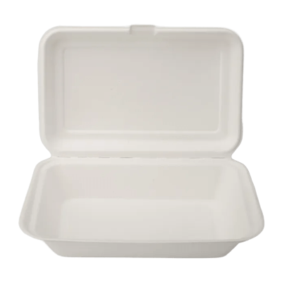 使い捨てランチボックス 6インチ x 4インチ パルプ成形生分解性サトウキビ食品容器 バガスランチボックス B004-GeoTegrityInternational