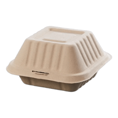 卸売生分解性堆肥サトウキビ バガス パルプ ハンバーガー包装ボックス B024A-GeoTegrityInternational