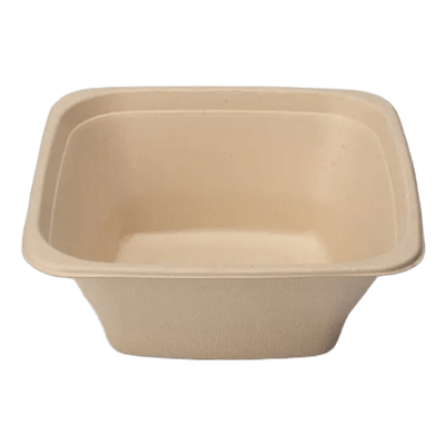PFAS フリー 32 オンス スクエア使い捨て生分解性食品容器サトウキビ ボウル食品バガス L013-GeoTegrityInternational