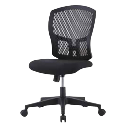 オフィスチェア メッシュ D4C / Office Chair 肘無 樹脂脚 D4C-07-井上金庫販売株式会社