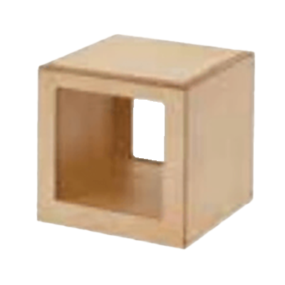 Latvian White Birch ラトビアBOX基本 切り欠きあり (正方形) LAV-BOX-C-井上金庫販売株式会社