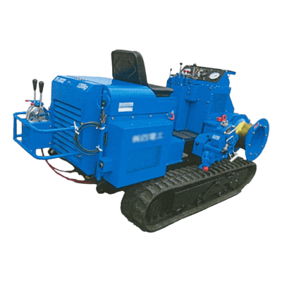 架線用 2tonクローラ式油圧ウインチ TPS-2000CD2 後方操作型-株式会社カワミツ