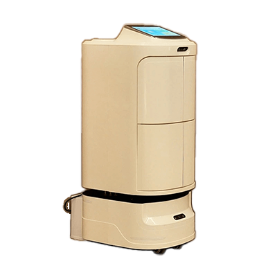 ホテルロボット スピーディボットテイクエレベーター配信ロボット-Alpha Robotics株式会社