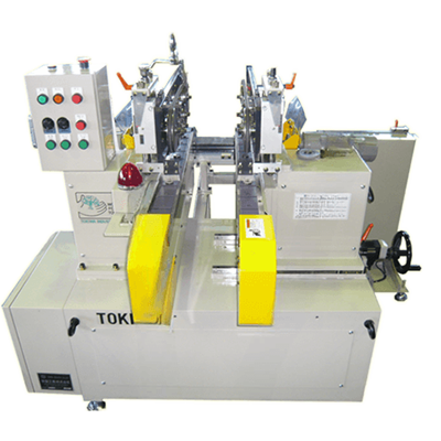 45°切断がスピーディーに 自動段詰装置付き 折箱製作45°カットソー OBM-1430-常盤工業株式会社