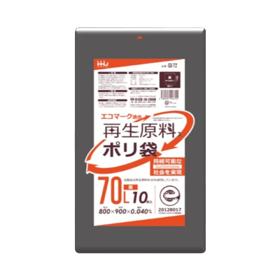 GI72 業務用ポリ袋 70L 黒 厚さ0.040mm (10枚×40袋)-株式会社MEDIALPHAPLUS