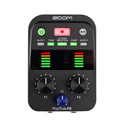 2入力のUSBマイク用ポッドキャストレコーダー PodTrak P2-株式会社ズーム