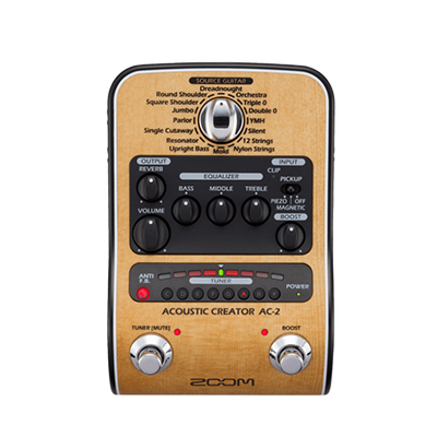 Acoustic Pedals アコースティック・リモデリング搭載、DI機能付きプリアンプペダル AC-2-株式会社ズーム