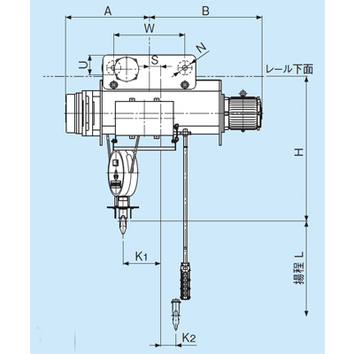 S形インバータホイスト 普通形18m揚程インバータ・電動横行-株式会社神内電機製作所