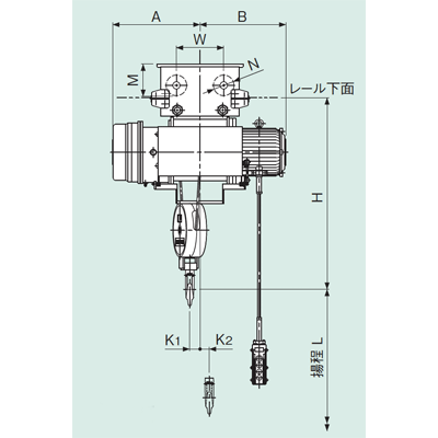 R形ホイストシリーズ 普通形 ・電動横行-株式会社神内電機製作所