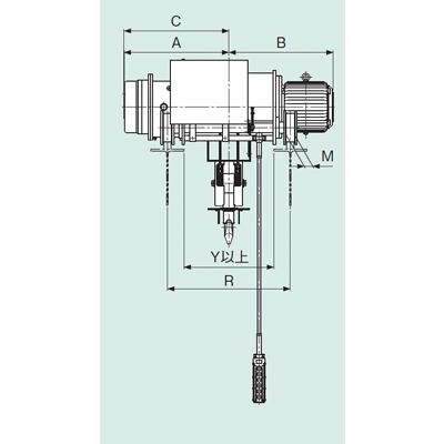 R形ホイストシリーズ ダブルレール形 ・電動横行-株式会社神内電機製作所