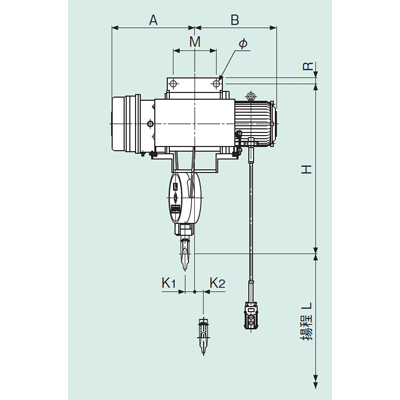 R形ホイストシリーズ 普通形 ・懸垂-株式会社神内電機製作所