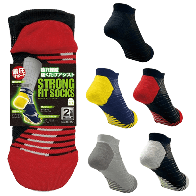 靴下 (アクセサリー類 ユニワールド 1671 ストロングフィットソックスショート丈先丸2足組-株式会社たまゆら