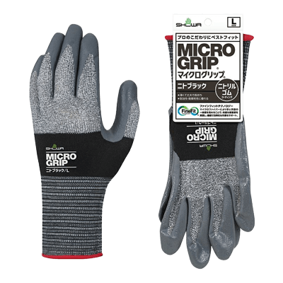 作業用手袋 すべり止め ショーワグローブ 374 マイクログリップ ニトブラック-株式会社たまゆら