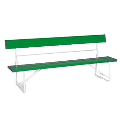 グリーン ブルー 木調 背付1,800 ベンチ-株式会社エムエムインターナショナル