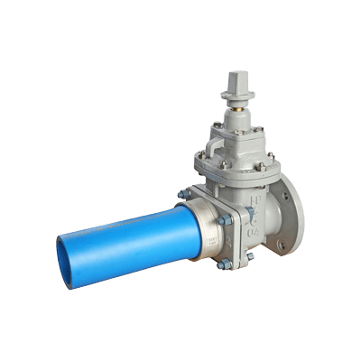 PE 挿し口付メタルシート仕切弁 (片フランジ形)-角田鉄工株式会社