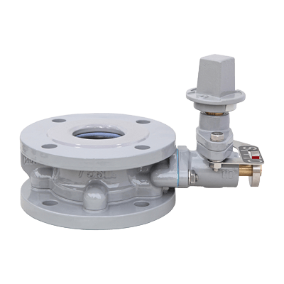 開度計付キャップ操作式補修弁-角田鉄工株式会社