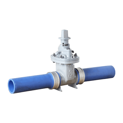 PE挿し口付ソフトシール弁 (両袖管形)-角田鉄工株式会社