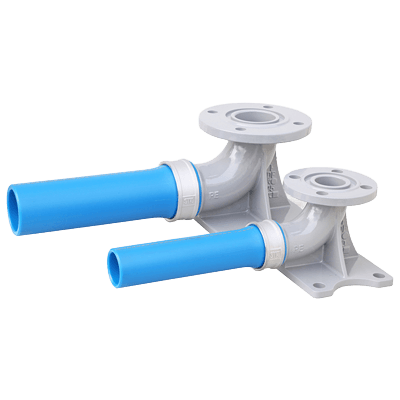 PE挿し口付台付乙管-角田鉄工株式会社