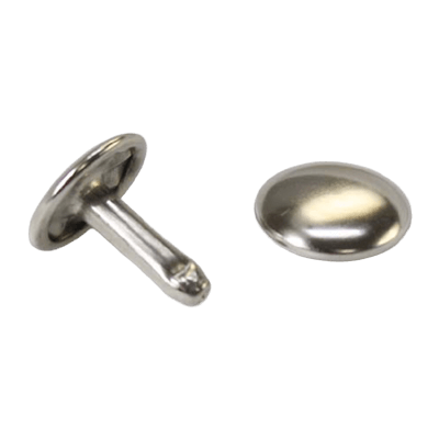 特大カシメ 両面12mmx10mmシルバー 800個セット-二宮金属株式会社