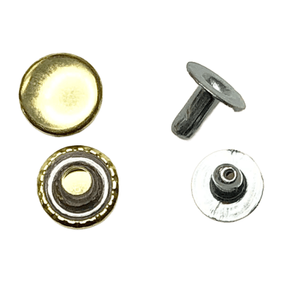 大カシメ 片面 並足 足長 箱売り 1,000セット-二宮金属株式会社