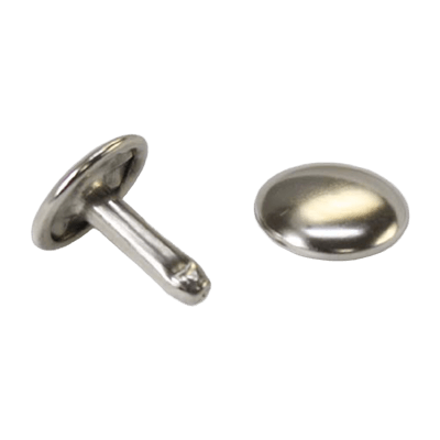 特大カシメ 両面12mmx10mm シルバー 1,000個セット-二宮金属株式会社