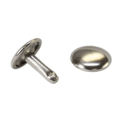 特大カシメ 両面 長足 シルバー 1,000個セット-二宮金属株式会社