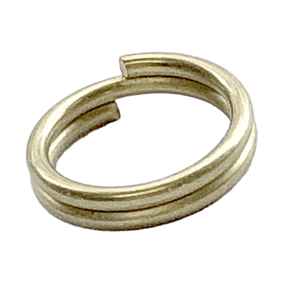 カン類 (丸・角・リュック・移動・三角カン) ダブルリング BP (真鍮) メッキ 8mm Wring-1x8AT-二宮金属株式会社