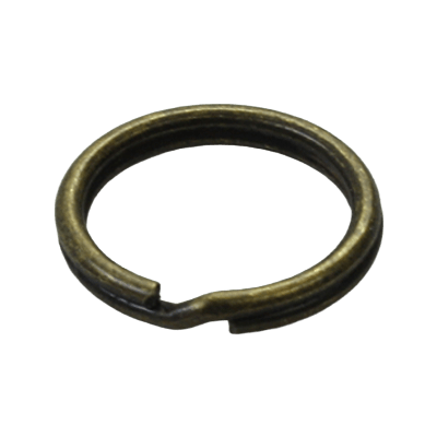 カン類 (丸・角・リュック・移動・三角カン) ダブルリング アンティーク 10mm Wring-1x10AT-二宮金属株式会社