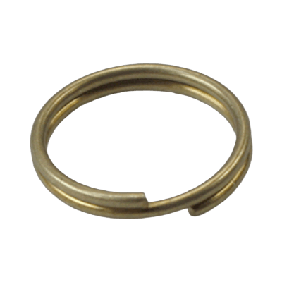 カン類 (丸・角・リュック・移動・三角カン) ダブルリング 真鍮メッキ 12mm Wring-1x12N-二宮金属株式会社