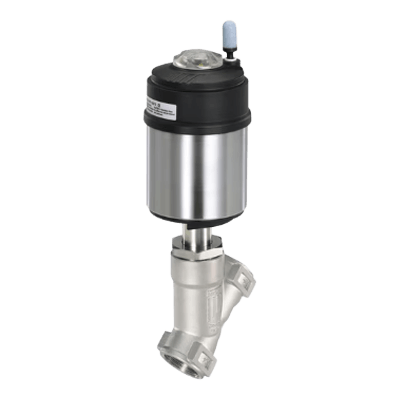 タイプ 2100 - ELEMENT オン・オフバルブ (アングルシート、コントロールヘッド搭載向け、空圧駆動)-ビュルケルトジャパン株式会社