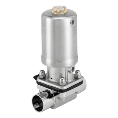 空気圧駆動 タイプ 2063 - ステンレススチール製駆動部付き、空圧式2/2-ウェイダイヤフラムバルブ-ビュルケルトジャパン株式会社